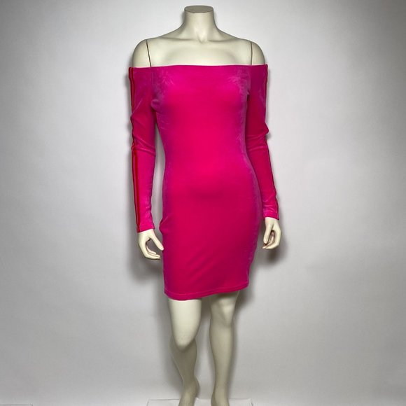 ADIDAS x IVY PARK Pink Velour Dress 'Heart Drop' - Picture 3 of 10